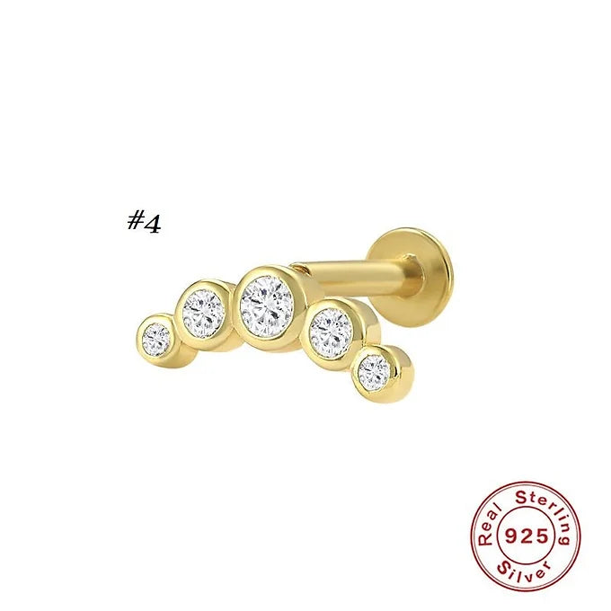 Sterling Silver Internal Threaded Flat Back Piercing