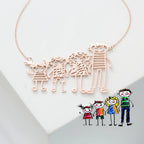 Customise Hand Drawn Children Art Necklace | XL893