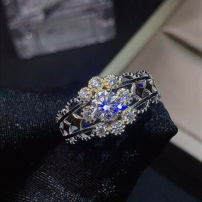 0.5CT Moissanite Ring, 925 Sterling Silver Ring, Love Ring | FME - R459