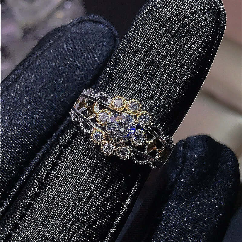 0.5CT Moissanite Ring, 925 Sterling Silver Ring, Love Ring | FME - R459