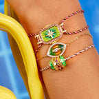 Colorful Tarot Charm Cord Bracelet 