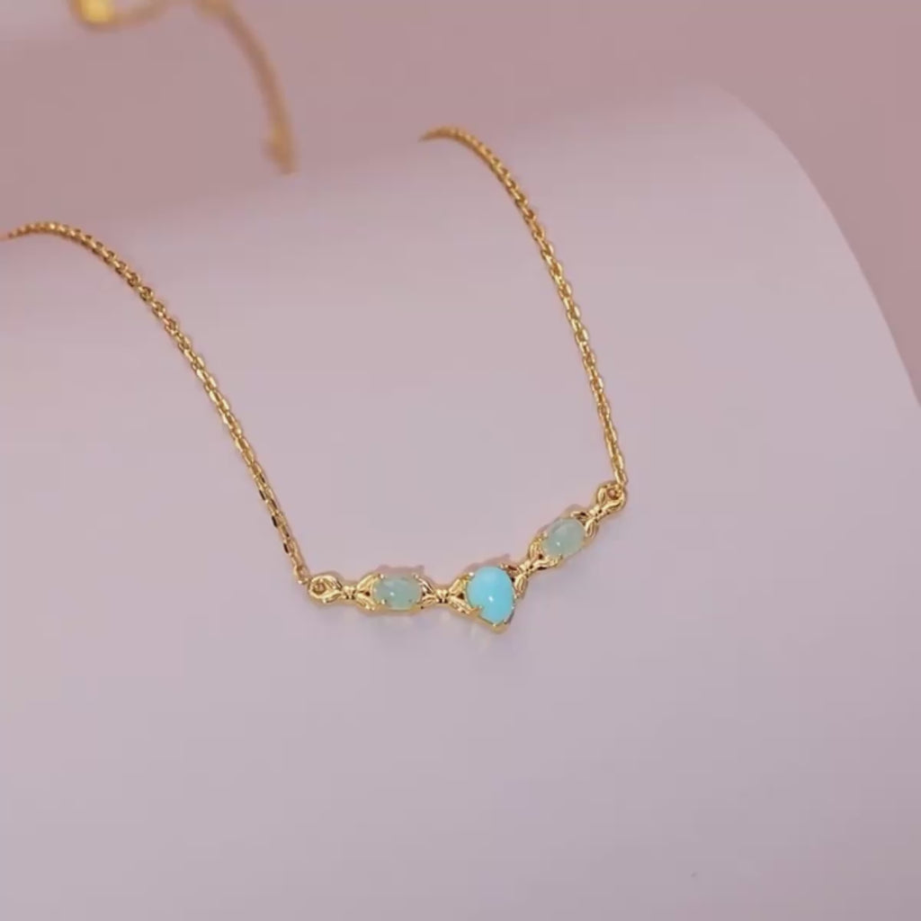Celestial Tide Amazonite C-Hoop Earrings