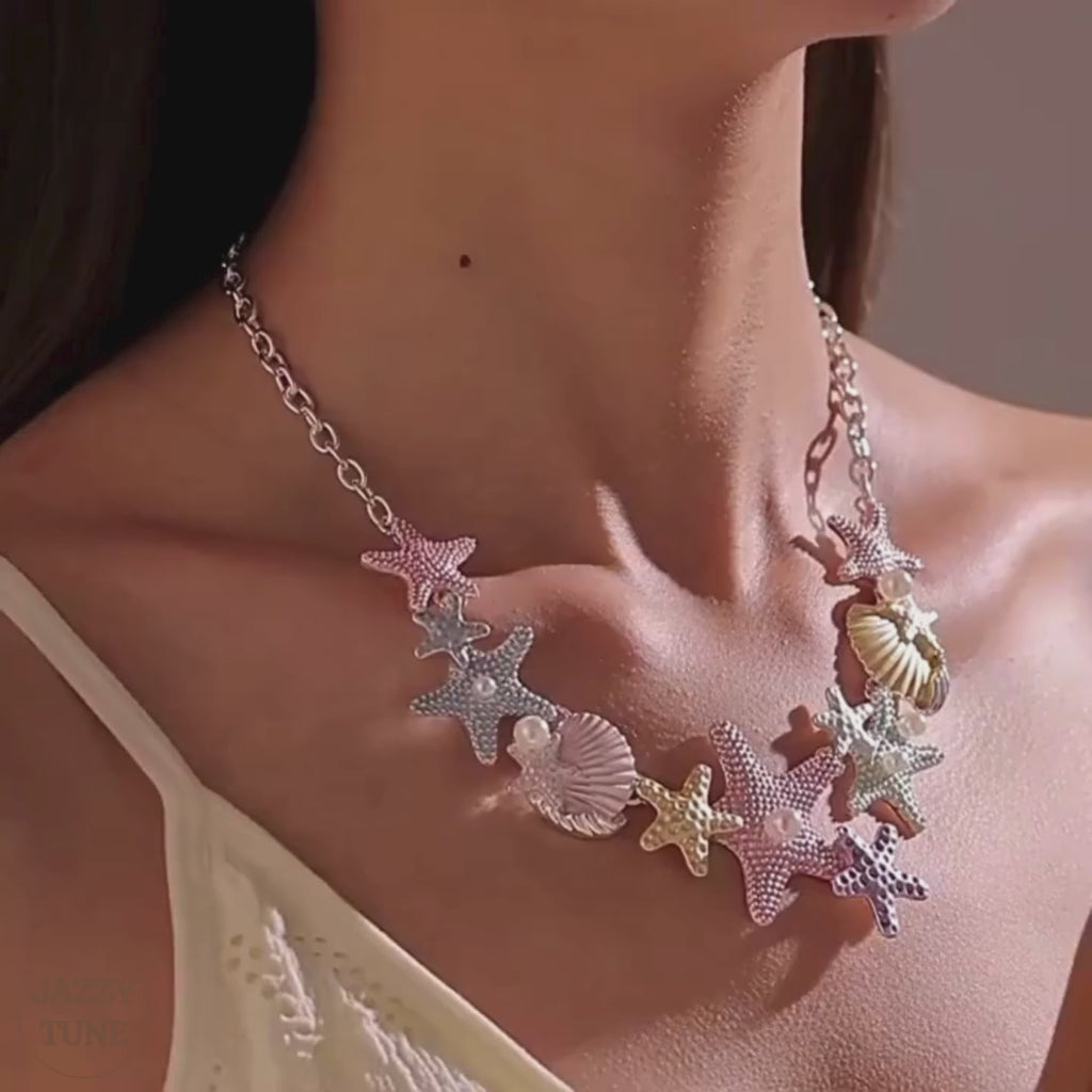 Pastel Starfish Pendant Necklace