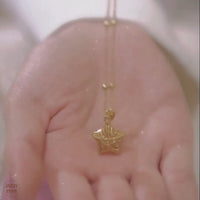 Hollow Star Pendant Gold Bead Chain Necklace