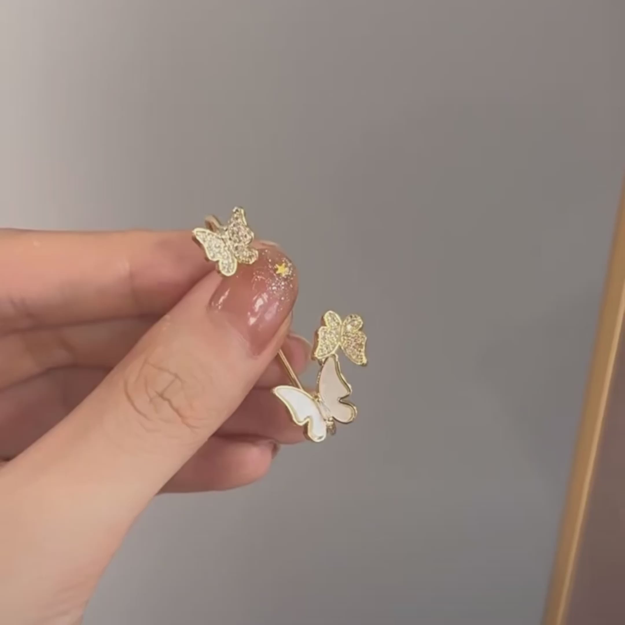 Butterfly Ear Climber Ear Cuff | R2703