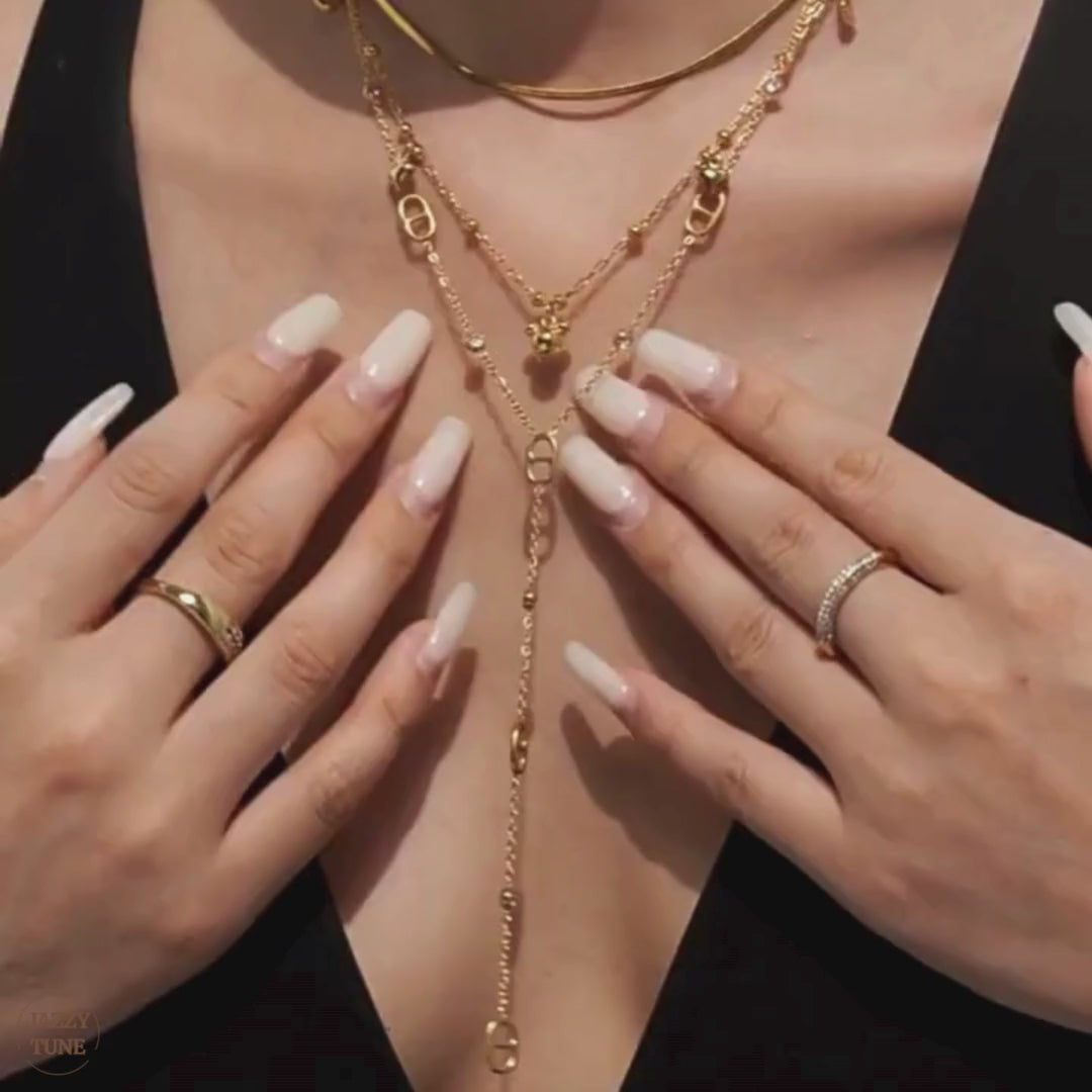 Cute Teddy Bear Pig Nose Y Necklace