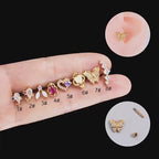 16G Cartilage Surgical Steel Earrings Tiny Ball Back Earrings | HSPJ414