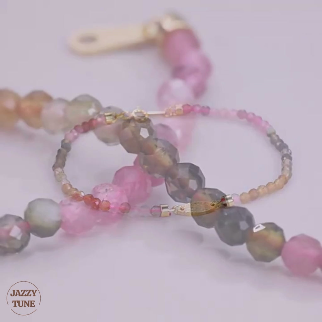 Multicolor Tourmaline Gemstone Bracelet