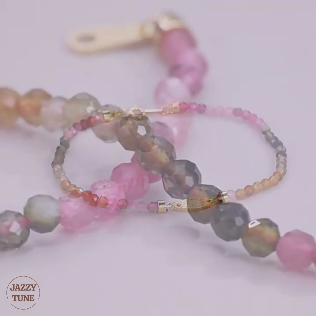 Multicolor Tourmaline Gemstone Bracelet