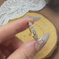 Blue Topaz Five Stone Ring