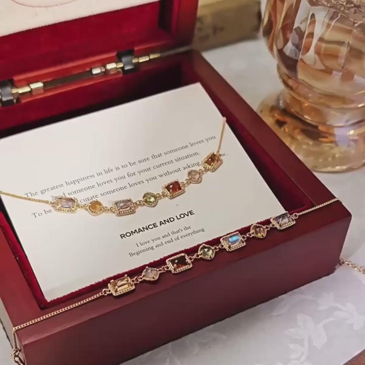 Multi Gemstone Baguette Bracelet