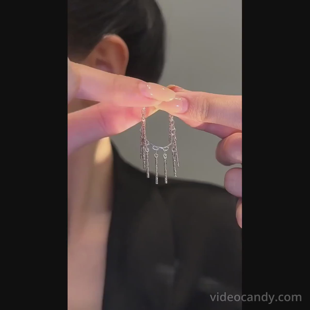 Gold Chain Tassel Waterfall Earrings