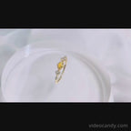 Opal And Moonstone 2 Birthstones Ring 5 Stone Rings | HJZB-351