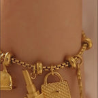 Y2K Lipstick Bag Key Charm Bracelet