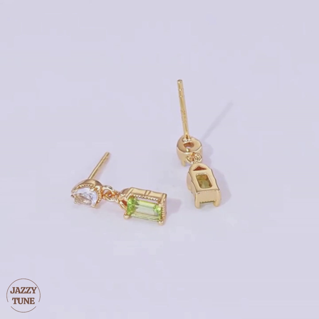 Teardrop Peridot August Birthstone Earrings