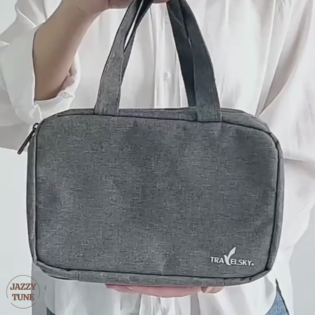 Hanging Waterproof Foldable Toiletry Wash Bag Travel Bag