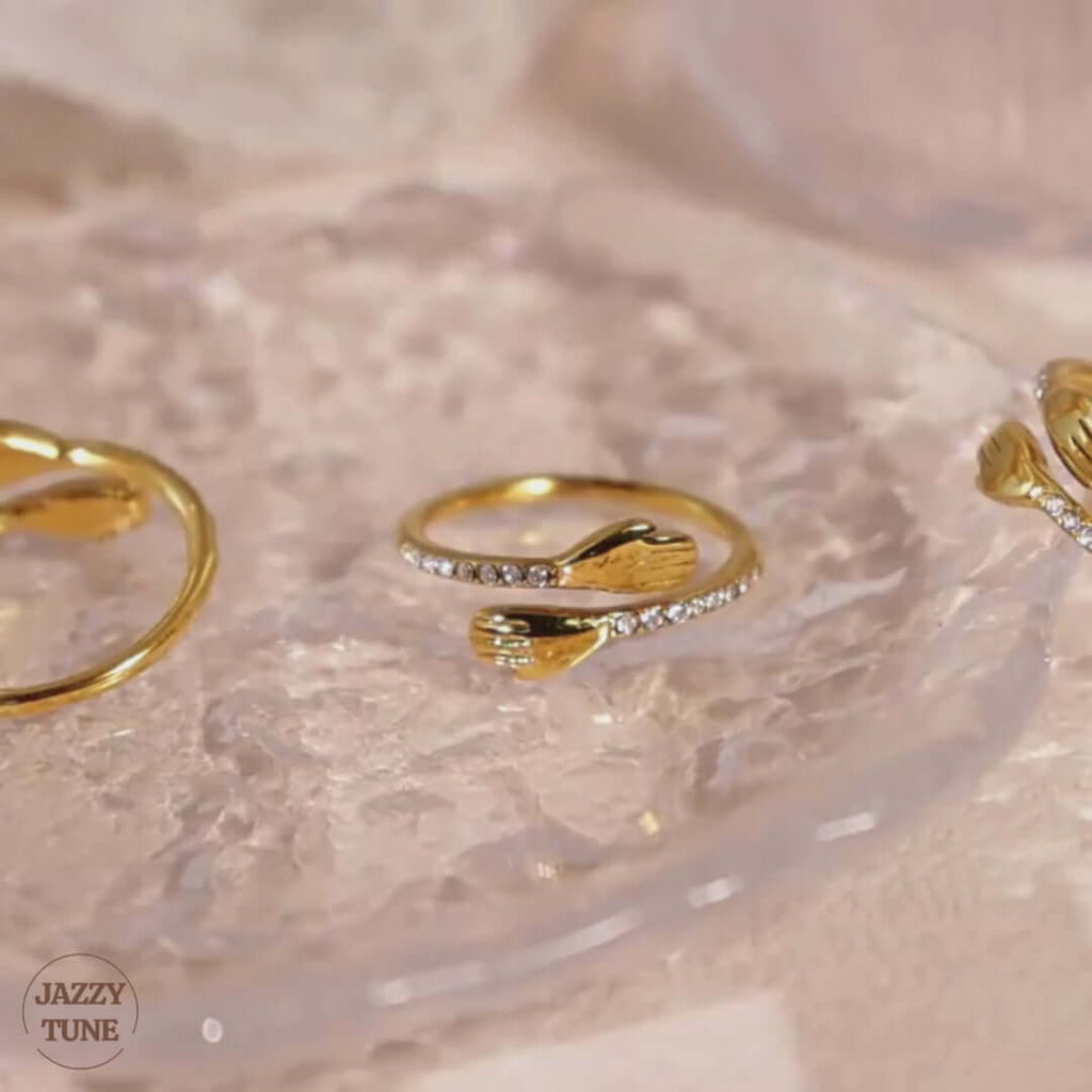 18K Gold Plated Hug Me Ring