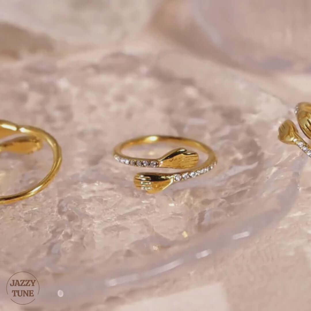 18K Gold Plated Hug Me Ring