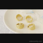 18K Gold Crossover Layered Thumb Ring