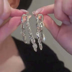 U Shaped Tassel Wheat Leaf Earrings