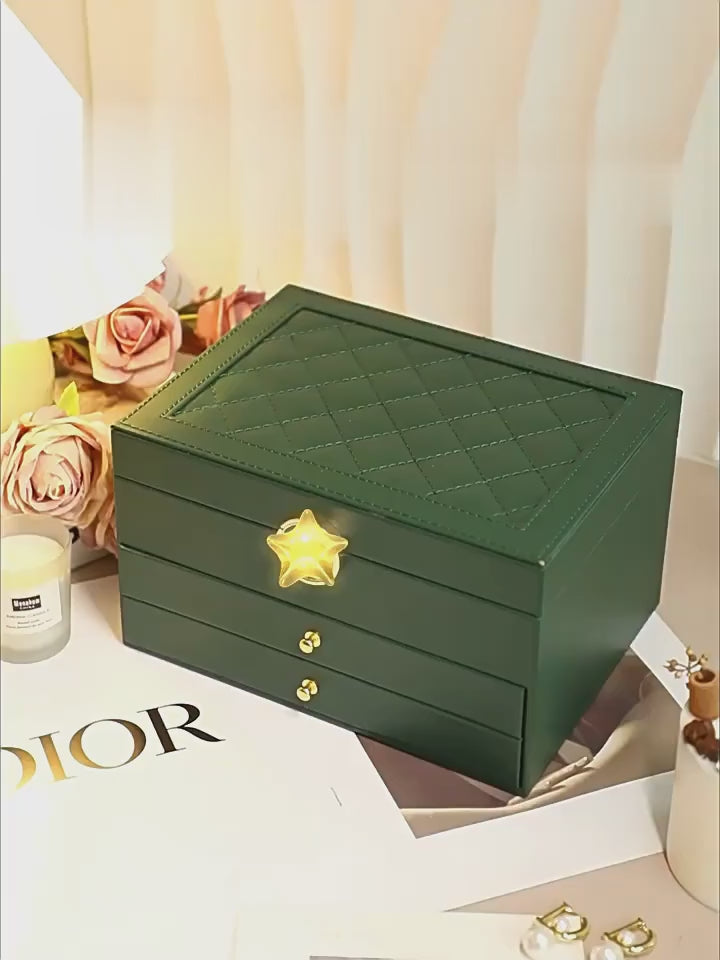 3 Layer Waterproof Necklace Ring Jewelry Organizer Box