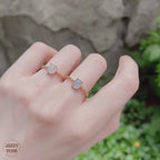 14K Gold Aquamarine Crystal Birthstone Ring