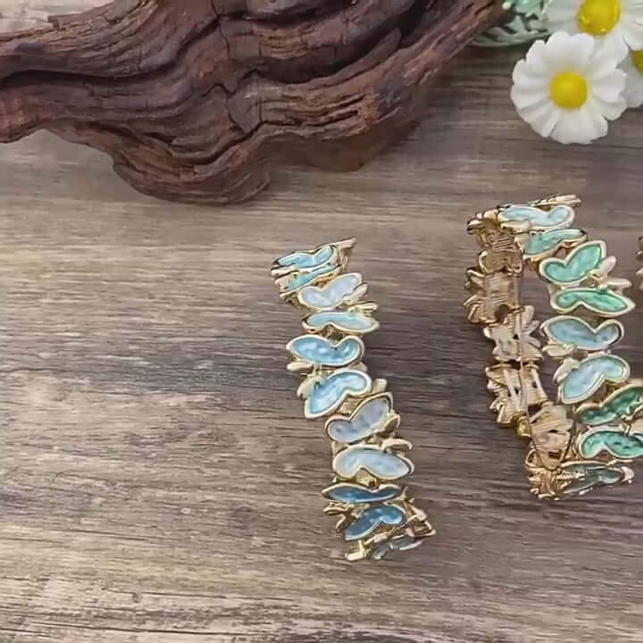Dancing Butterfly Enamel Handmade Bracelet | B4087