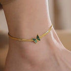 Titanium Butterfly Anklet Chain