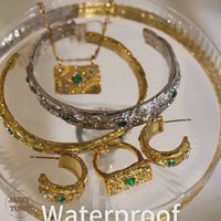 18K Gold Evil Turkish Eye Bangle Cuff Open Bracelet