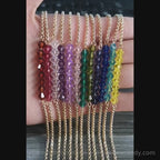 18K Gold Birthstone Beads Chain Bracelet