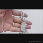 Custom Pet Cat Portrait Memorial Necklace Gift 