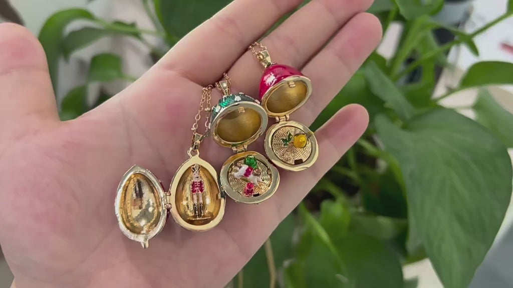 Hidden Treasure Surprise Egg Necklace