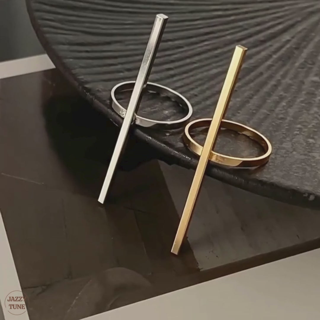 Chunky Vertical Bar Statement Ring