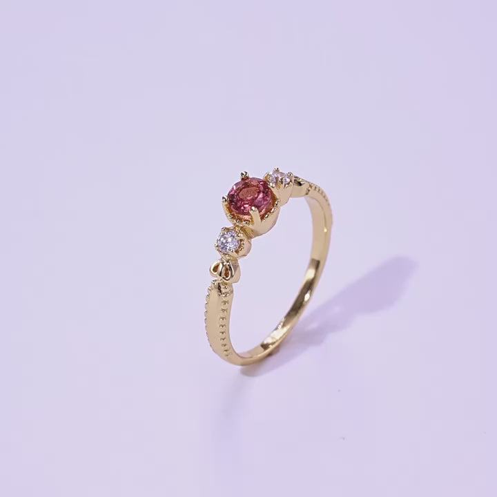 Blushing Vine Pink Tourmaline Ring