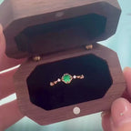 14K Gold Plated Minimalist Emerald Promise Ring | TB2026