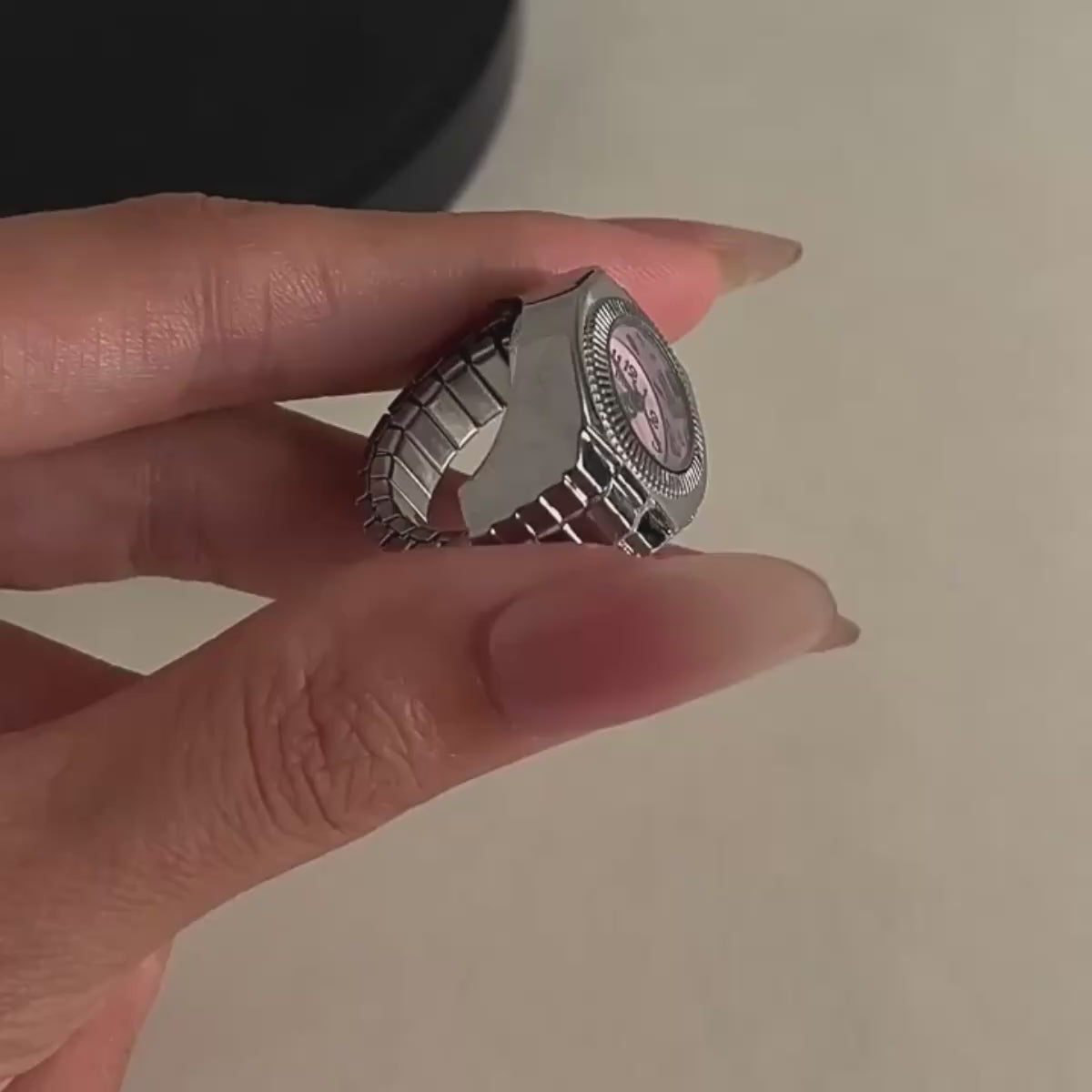 Retro Timepiece Mini Watch Ring