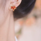 14K Gold Plated Maple Leaf Earrings Collection | GS040