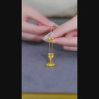 14K Gold Plated Ginkgo Leaf Chain Necklace | A8240