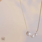 Dainty Irregular Pearl Bead Chain Necklace