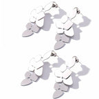 Large Cascading Metallic Abstract Drop Earrings | T44